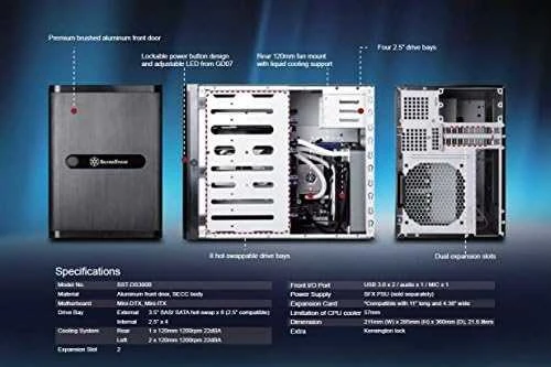 Silverstone SST-DS380B juoda