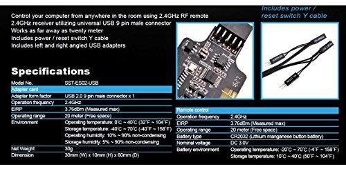 SilverStone SST-ES02-USB, nuotolinio valdymo pultas kompiuterio įjungimui / išjungimui