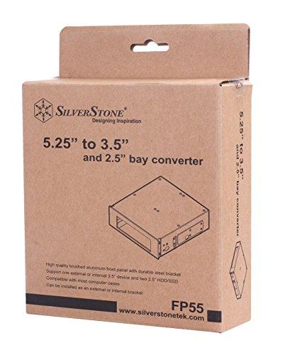 Silverstone 5.25" to 3.5" & 2.5" Bay Converter, Juodas