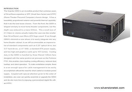 PC korpusas Silverstone SST-GD04B USB 3.0 Grandia HTPC Micro ATX, Juodas