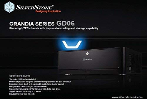 PC korpusas Silverstone SST-GD06B Grandia HTPC Micro ATX, Juodas