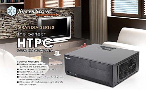 PC korpusas Silverstone SST-GD09B Grandia HTPC ATX, Juodas
