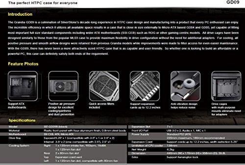 PC korpusas Silverstone SST-GD09B Grandia HTPC ATX, Juodas