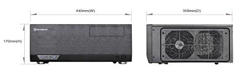 PC korpusas Silverstone SST-GD09B Grandia HTPC ATX, Juodas
