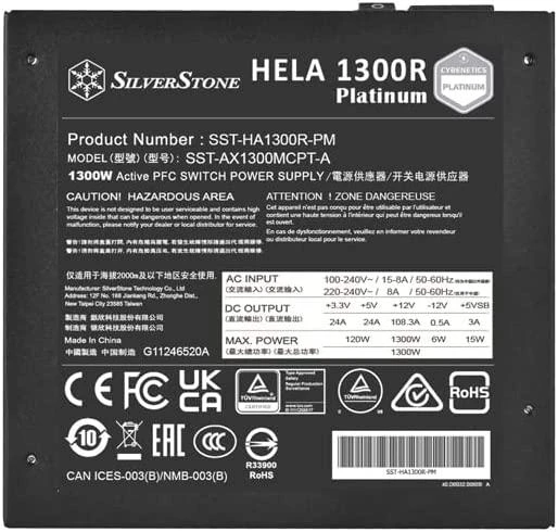 „Silverstone SST-HA1300R-PM Platinum“ maitinimo šaltinis, modulinis – 1300 vatų