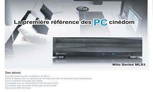 SilverStone Milo 03 Kompiuterio važiuoklė USB 3.0 x2, Mic x1, Spk x1, juodas, Micro ATX, Maitinimo šaltinis Komplekte Ne