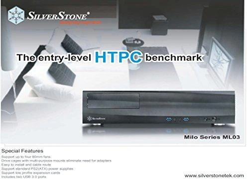 SilverStone Milo 03 Kompiuterio važiuoklė USB 3.0 x2, Mic x1, Spk x1, juodas, Micro ATX, Maitinimo šaltinis Komplekte Ne