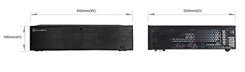 SilverStone Milo 04 Kompiuterio važiuoklė USB 3.0 x 2, Mic x1, Spk x1, Juodas, Micro ATX, Maitinimo šaltinis Komplekte Ne