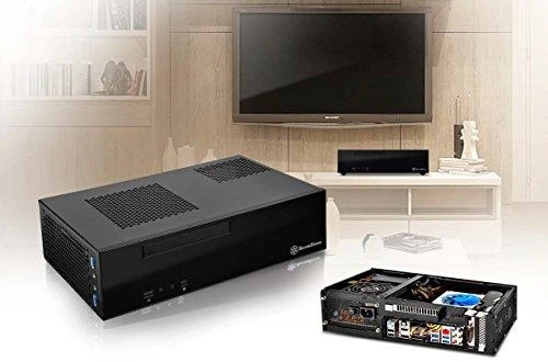 PC korpusas Silverstone Silent SST-ML09B Milo Slim HTPC Mini-ITX, juodas