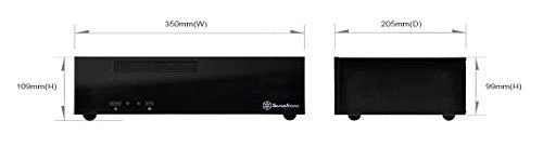 PC korpusas Silverstone Silent SST-ML09B Milo Slim HTPC Mini-ITX, juodas