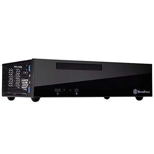 PC korpusas Silverstone Silent SST-ML09B Milo Slim HTPC Mini-ITX, juodas