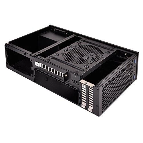 PC korpusas Silverstone Silent SST-ML09B Milo Slim HTPC Mini-ITX, juodas
