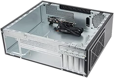 „SilverStone SST–ML11B Milo Slim HTPC Micro–ATX“ korpusas – juoda