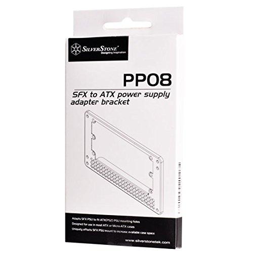 „SilverStone SST-PP08“ maitinimo šaltinio adapterio laikiklis, skirtas SFX į ATX – Juodas