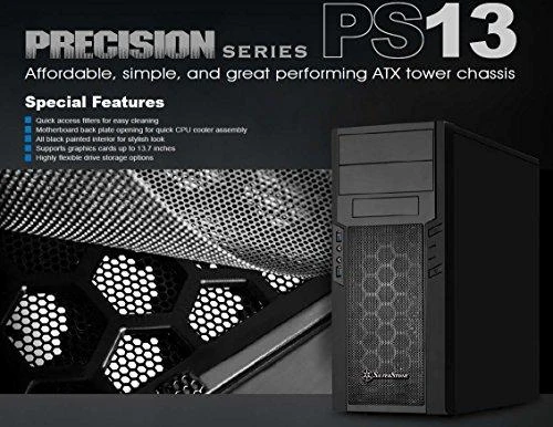 PC korpusas Silverstone Silent SST-PS13B Precision Midi Tower ATX,window, Juodas