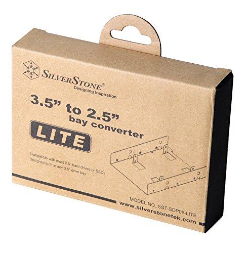 „SilverStone SST-SDP08-Lite“ keitiklis iš 3,5 į 2 x 2,5 colio lizdus