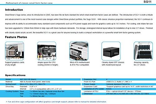 PC korpusas Silverstone Cube SST-SG11B Sugo Micro ATX, juodas
