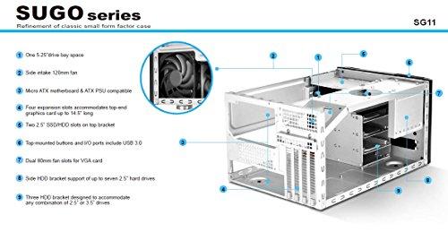 PC korpusas Silverstone Cube SST-SG11B Sugo Micro ATX, juodas