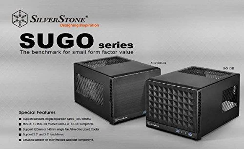 PC korpusas Silverstone Compact Cube SST-SG13WB-Q Sugo Mini-ITX, juodai baltas