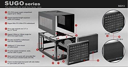 PC korpusas Silverstone Compact Cube SST-SG13WB-Q Sugo Mini-ITX, juodai baltas