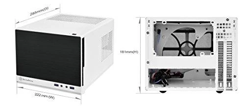 PC korpusas Silverstone Compact Cube SST-SG13WB-Q Sugo Mini-ITX, juodai baltas