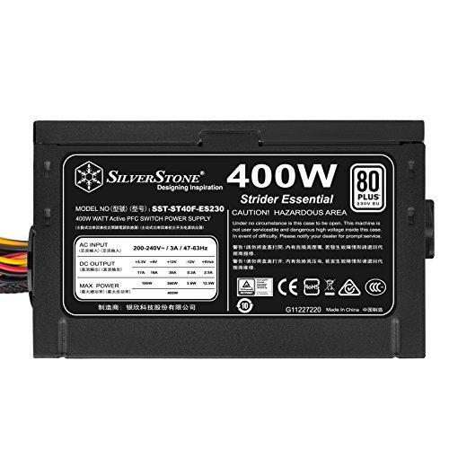Silverstone ATX PSU SST-ST40F-ES230, 400W 80 Plus, mažas triukšmas 120mm