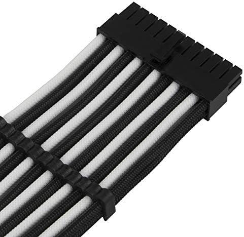 SilverStone ATX 24-Pin-Cable, 300mm - juodos spalvos/baltos spalvos