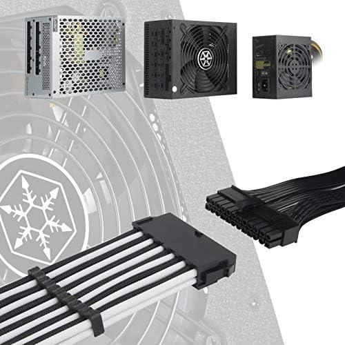 SilverStone ATX 24-Pin-Cable, 300mm - juodos spalvos/baltos spalvos