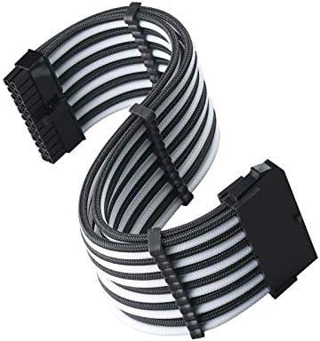 SilverStone ATX 24-Pin-Cable, 300mm - juodos spalvos/baltos spalvos