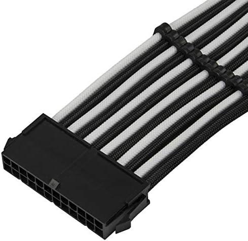 SilverStone ATX 24-Pin-Cable, 300mm - juodos spalvos/baltos spalvos