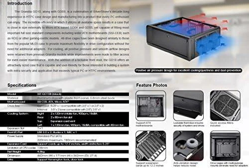 SilverStone SST–GD10B Grandia Desktop – juoda