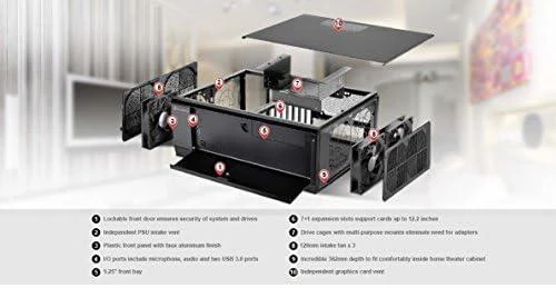 SilverStone SST–GD10B Grandia Desktop – juoda