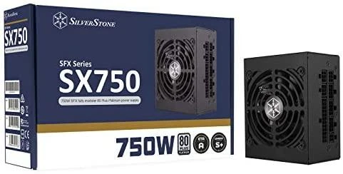 „SilverStone SST-SX750-PT V.1.1 SFX“ maitinimo šaltinis 80 PLUS Platinum, modulinis – 750 vatų