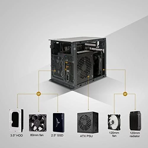 „SilverStone SST–SG16W Mini–ITX“ korpusas – balta