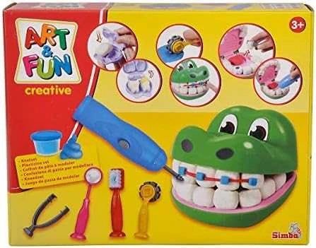 Rinkinys Ciastolina Mały Dentysta Krokodyl + priedai