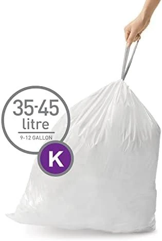Simple Human Šiukšlių maišai 20 vnt - dydis K 35-45L / paprastas žmogus