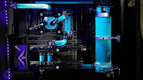 „Singularity Computers“ Protium rezervuaras 200 mm, akrilas, sidabrinis
