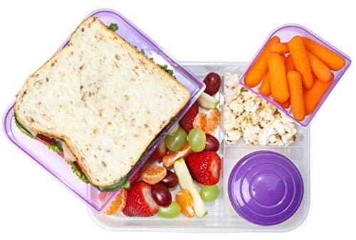 Sistema Bento To Go 1650ml: Dėžutė maistui su 5 skyreliais ir puodeliu