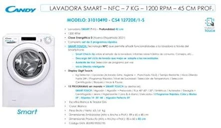 Skalbimo mašina Candy CS4 1272DE/1-S, balta