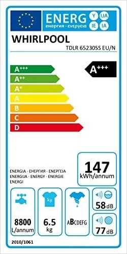 Skalbimo mašina Iš viršaus pakaraunama skalbyklė Whirlpool TDLR 65230 S S EU/N