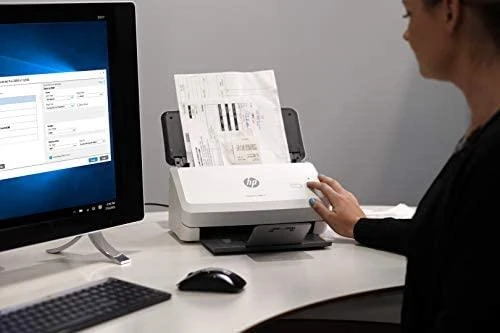 Skeneris Hewlett Packard (HP) „HP ScanJet Pro 2000 s2“ skaitytuvas – A4 spalvotas 600 dpi, lapų tiekimo nuskaitymas, automatinis dokumentų tiektuvas, automatinis dvipusis, OCR / nuskaitymas į tekstą, 35 ppm, 3500 puslapių per dieną