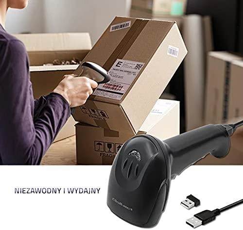 Qoltec 1D 2D skaitytuvas su USB laidu