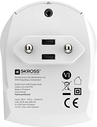 SKROSS sieninis USB įkroviklis 4x A tipo