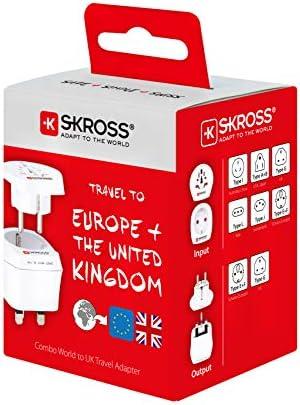 „Skross“ kelioninis adapteris „Combo world Great Britain“ – išvestis, tipas JK kištukas (1.500231-E)