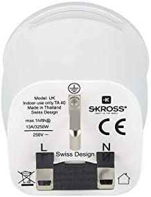 „Skross“ kelioninis adapteris „Combo world Great Britain“ – išvestis, tipas JK kištukas (1.500231-E)