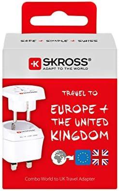„Skross“ kelioninis adapteris „Combo world Great Britain“ – išvestis, tipas JK kištukas (1.500231-E)