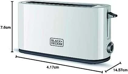 Skrudintuvas Black & Decker juodas+decker Toaster Juodas & Decker BXTO1001E (1000W)