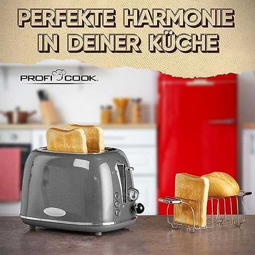 Profi Cook retro skrudintuvas 2 riekėms su 40 mm angomis ir bandelių laikikliu 511193