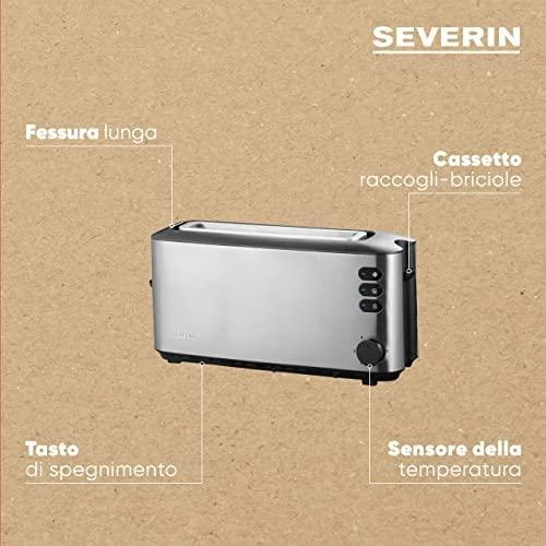 Severin AT 2515 automatinis skrudintuvas (Nerūdijančio plieno/Juodas)
