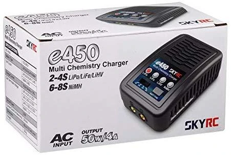 SkyRC e450 įkroviklis skirtas 6-8S LiPo / LiFe / LiHV 2-4S / NiMH